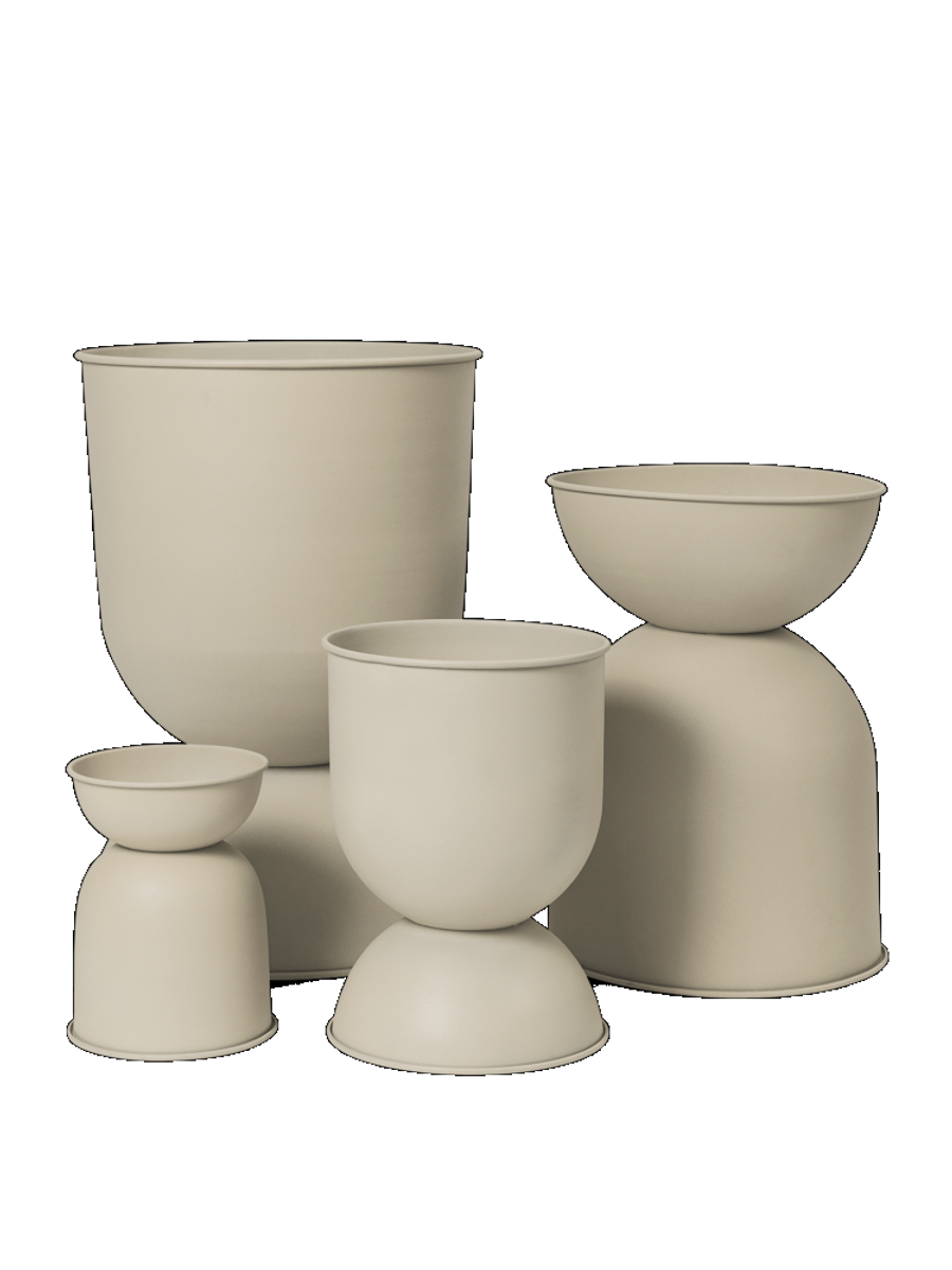 Hourglass pot Large, Cashmere